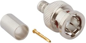 Фото 1/2 112957-11, RF Connectors / Coaxial Connectors BNC Straight Crimp Plug for B1694A75Ohm