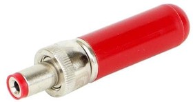 Фото 1/2 763K, DC Power Connectors 2.1mm Locking Plug Red Tip Red Handle