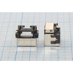 Разъем телефонный TJ-8P8C-SA1-SMD розетка, контакты 8C2, TJ-8P8C-SA1-SMD