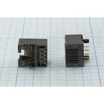 Разъем телефонный T4-8P8C[RJ-45] розетка, контакты 8P, на плату, угловой ...