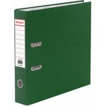 Папка-регистратор BRAUBERG с покрытием из ПВХ, 70 мм, зеленая (удвоенный срок ...