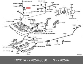 7702448050, Фильтр топливный Lexus RX 350/450H 2009-2015 Toyota Highlander II 2007-2013