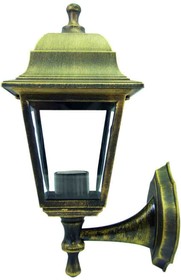 Фото 1/6 11-11 БР (НБУ 04-60-001 ЛЕДА) Светильник-фонарь настенный бронза 4-хгранный прозрач стекло, шт