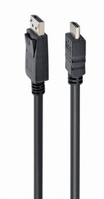 Фото 1/10 Кабель Cablexpert Кабель DisplayPort- HDMI Cablexpert CC-DP-HDMI-1M 1м, 20M/19M, черный, экран, пакет (CC-DP-HDMI-1M) (079990) {100}