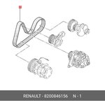 8200846156, Ремень поликлиновой RENAULT