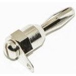 BU-00242, Male Banana Plug, 4 mm Connector, Screw Termination, 12A, Nickel Plating