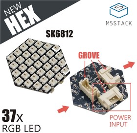 Модуль шестиугольной RGB-LED подсветки M5Stack HEX (A045).
