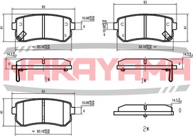 HP8104NY, Колодки тормозные дисковые, к-т Hyundai Accent/ i30 07 /K