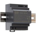 HDR-100-48, Блок питания импульсный, 92Вт, 48ВDC, 48-48,7ВDC, 1,92А, 270г