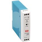 MDR-20-24, MDR Switched Mode DIN Rail Power Supply, 85 → 264V ac ac Input, 24V dc dc Output, 1A Output, 20W