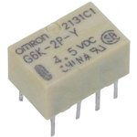 G6K-2P-Y-DC4.5, Low Signal Relays - PCB ThruHole NoLatch 3.2 DPDT 4.5DC 100mW