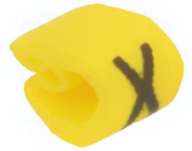 Фото 1/2 515-02244, Маркер для проводов и кабеля, Маркировка: X, 2-5мм, ПВХ, желтый