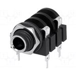 ACJM-MC, Jack Connector 1/4 in Cable Mount Phone Jack Socket 10A