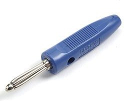 555-0500, Red Male Banana Plug - Screw, 50V