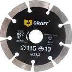 Алмазный диск сегментный по бетону и камню 115x10x2.0x22,23 мм GDD 18 115.10/19115