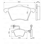 0986424780, Колодки тормозные дисковые передн FORD: GALAXY (WGR) 1.9 TDI/2.0 ...