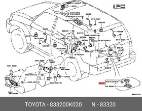 833200K020, Датчик уровня топлива TOYOTA HILUX