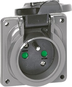 0 539 03, HYPRA IP44 Panel Mount 2P + E Industrial Power Socket, Rated At 16A, 230 V