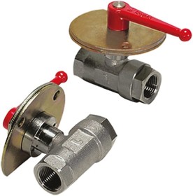 0439 07 13, Nickel Plated Brass 2 Way, Ball Valve, BSPP 1/4in, 40bar Operating Pressure