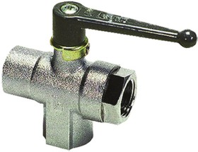 0482 06 13, Nickel Plated Brass 2 Way, Ball Valve, BSPP 1/4in, 40bar Operating Pressure
