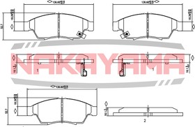 HP8291NY, Колодки тормозные дисковые передние SUZUKI LIANA 02-