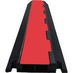 1m Black, Red Cable Cover in Rubber