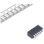 BPA06SBR, Переключатель: DIP-SWITCH, Кол-во секций: 6, OFF-ON, 0,025A/24ВDC