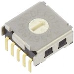 A6KSV-164RF, DIP Switches / SIP Switches SMT 5x2 Terminal 16P Side-Act, Flat, Wht