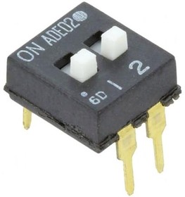 Фото 1/3 1825360-1, DIP Switches / SIP Switches ADE02A04=2 POS DIP SWITCH