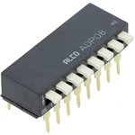 2-1571999-6, Switch DIP OFF ON SPST 8 Piano 0.1A 24VDC PC Pins 2.54mm Thru-Hole ...