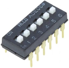 Фото 1/5 1825360-4, DIP Switches / SIP Switches ADE06A04=6 POS DIP SWITCH