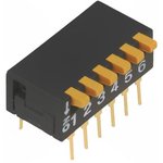 A6DR-6100, DIP Switches / SIP Switches 6 PIN SEALD SIDE ACT