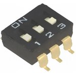 A6S-3102-H, 3 Way Surface Mount DIP Switch 3PST