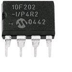 PIC10F206T-I/OT, 8-bit Microcontrollers - MCU .75kBF 24RM 4I/O Ind Temp SOT-23