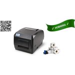 Термотрансферный принтер этикеток Ninestar G&G (GG-AH 100DWE) TT, 4" (108 мм), 203 dpi, 127 мм/сек, USB, Ethernet, черный, риббон 300 м, TSP