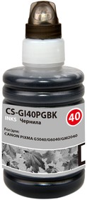 Фото 1/3 Чернила Cactus CS-GI40PGBK GI-40 черный пигментный 140мл для Canon Pixma G5040/G6040/GM2040