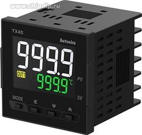 Фото 1/3 TX4S-B4S 100-240 VAC температурный контроллер ПИД, 48x48, упр. выход ТТР + 2 аварийных выхода, RS485