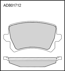 ADB01712, Колодки тормозные дисковые | зад |