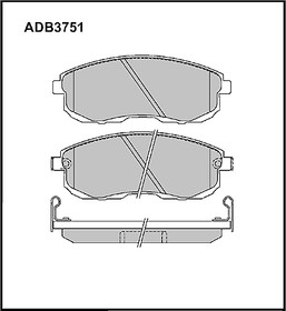 Колодки передние NISSAN Teana II 08 /Tiida all/Juke all/Cube 10  ALLIED NIPPON ADB 3751