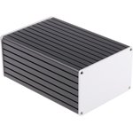 24814-024, minipac Series Black Aluminium Enclosure, IP40, Natural Lid, 160 x 71.7 x 112.3mm