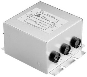 20TDHG6, Power Line Filters Low-Voltage, 3-Phase, 3-Wire Filter, 250VAC, 20A, Chassis, Lug-Lug