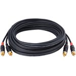 Cordial CFU 6 CC кабель сдвоенный RCA-RCA, 6.0м, черный