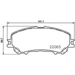 Колодки тормозные передние NIBK PN2804