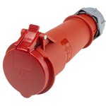 526, AM-TOP Series, IP44 Red Cable Mount 3P+E Industrial Power Socket, Rated At 32A, 415 V