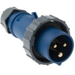 278, AM-TOP Series, IP67 Blue Cable Mount 2P+E Industrial Power Plug, Rated At 16A, 230 V