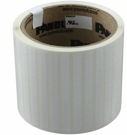C025X025YJT, Thermal transfer component label, 0.25" W x 0.25" H, polyester, white, 12 labels/row, 10,000 pc. package quantity ...