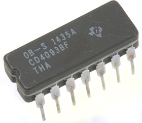 Фото 1/2 CD4093BF, Quad 2-Input NANDSchmitt Trigger Logic Gate, 14-Pin CDIP