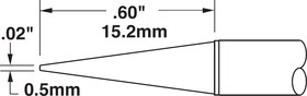CVC-6CN0005A, Картридж-наконечник для СV/MX, конус удлиненный 0.5х15.2мм (замена STTC-043)