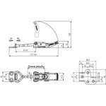 Натяжная регулируемая защелка с проушиной и скобой нерж. сталь S361-3