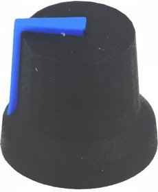 Фото 1/2 CL170846CR, Rotary Knob Black ø16.8mm Blue with Indication Line